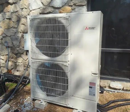 Ductless mini-split system for flexible heating and cooling