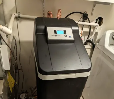 Sterling water softener system installed in a Branson-area home